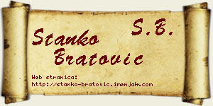 Stanko Bratović vizit kartica